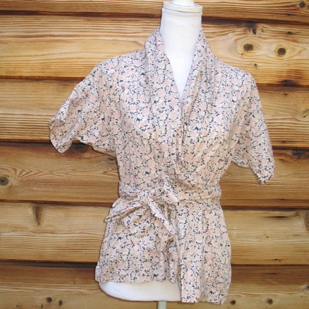 Caron Callahan Julien Floral Wrap Top - Picture 3 of 9